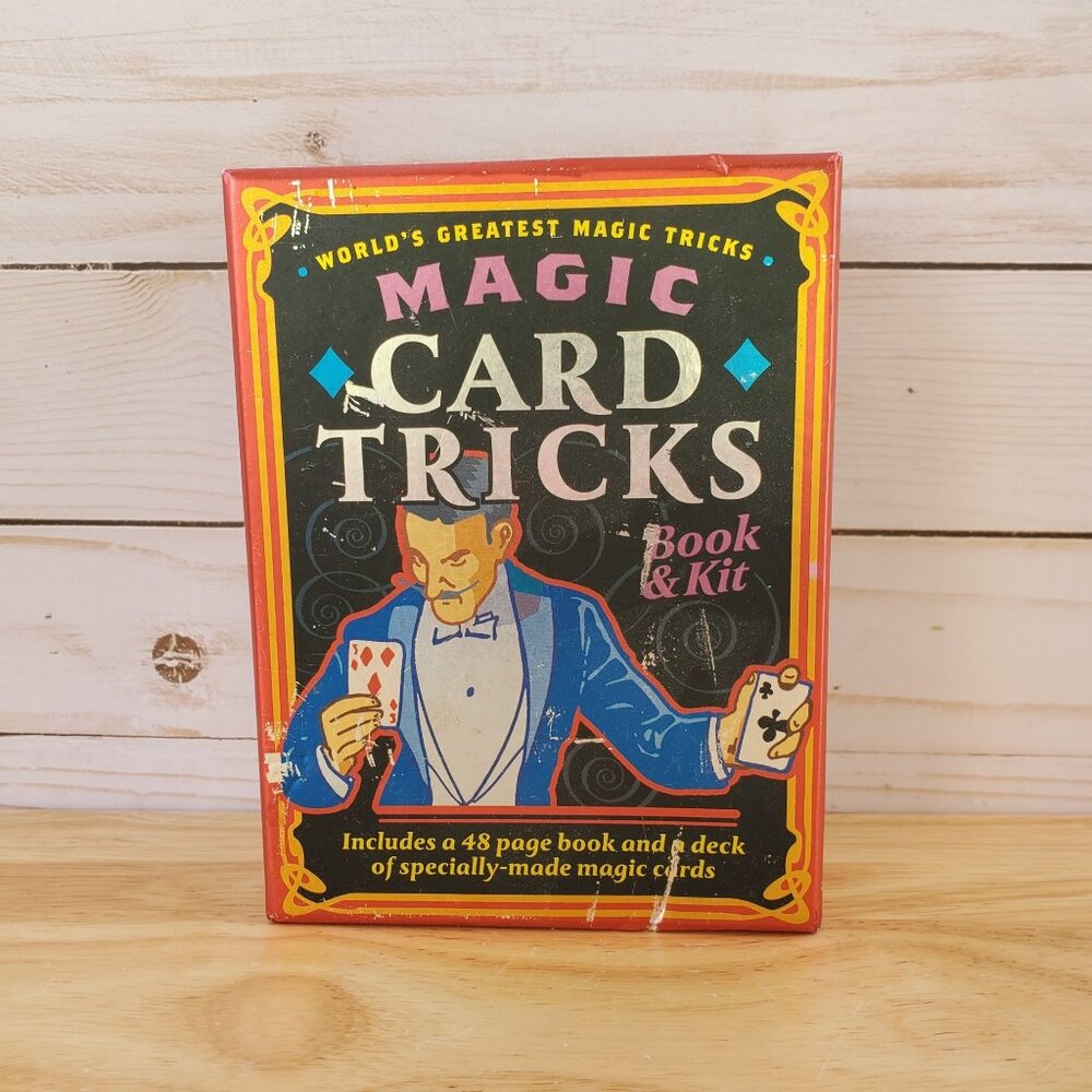 Magic Card Tricks Book Cards Kit With 48 Page Guide And Custom Deck Ages 8+